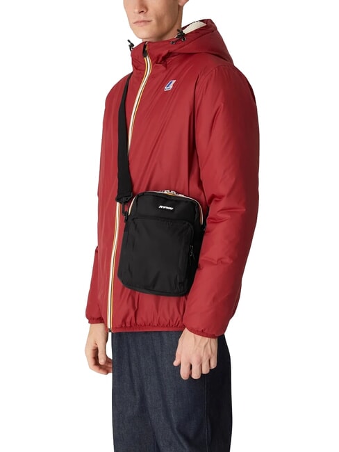 ERLOY Nylon bag with pocket black pure - Over-the-shoulder Bags for Men