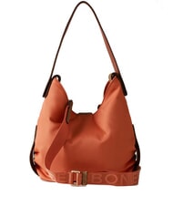 BORBONESE ECLIPSE  Shoulder bag, with shoulder strap tangerine/natural op - Women’s Bags - 3