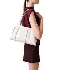 BORBONESE L ECLAIR  Shoulder bag, in leather white - Women’s Bags - 5