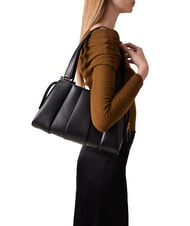 BORBONESE L ECLAIR  Shoulder bag, in leather Black - Women’s Bags - 5