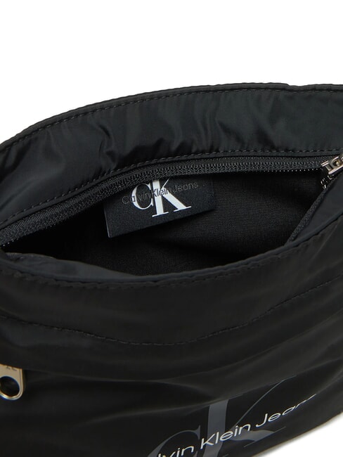 SPORT ESSENTIALS Recycled nylon bag on black - Over-the-shoulder Bags for Men