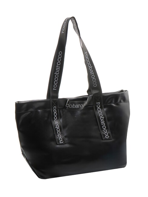 EVA Shopping bag with logo ribbons black - Women’s Bags
