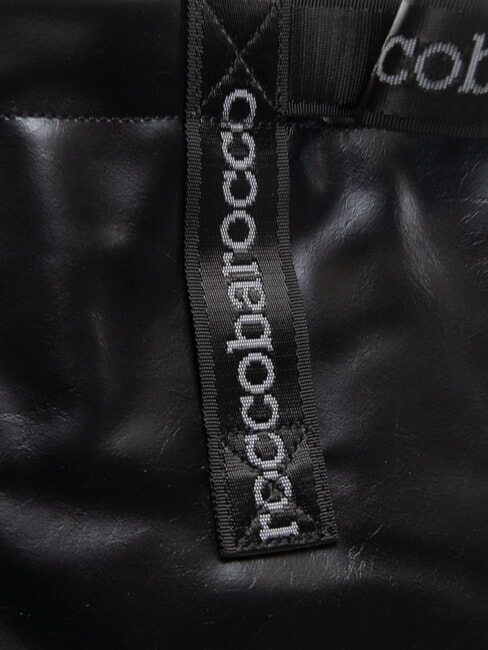 EVA Shopping bag with logo ribbons black - Women’s Bags