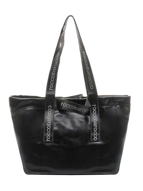 EVA Shopping bag with logo ribbons black - Women’s Bags