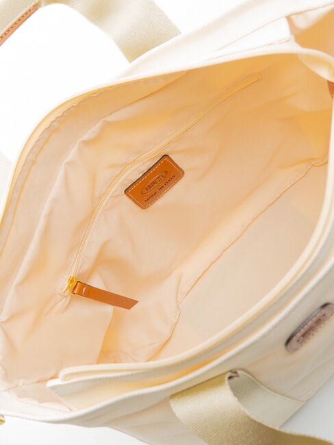 SORRENTO LUDOVICA Canvas Handbag Shopping Bag PANNA - Women&rsquo;s Bags