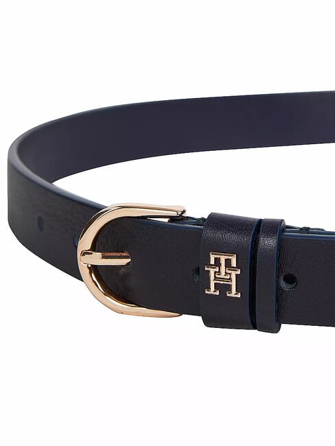 ESSENTIAL EFFORTLESS Leather Belt Made in Italy space blue - Belts