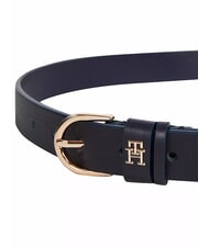TOMMY HILFIGER ESSENTIAL EFFORTLESS Leather Belt Made in Italy space blue - Belts - 3