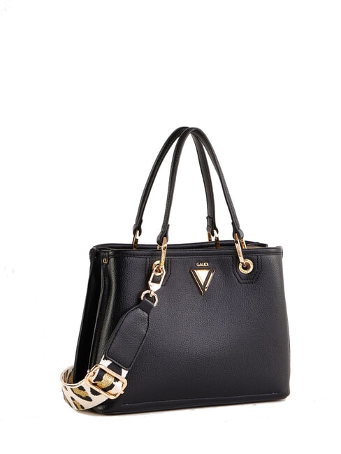 BEA SUMMER S Small bag with animalier shoulder strap BLACK - Women’s Bags