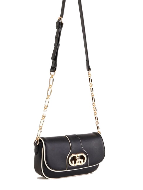 DIANA Bag with flap and chain shoulder strap BLACK - Women’s Bags
