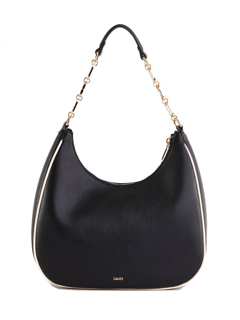 DIANA Hobo bag with pocket and shoulder strap BLACK - Women’s Bags