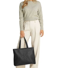 CALVIN KLEIN SCULPTED Slim Shoulder bag on black - Women’s Bags - 4