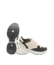 ROCCOBAROCCO METALLIC LOGO High-top two-tone leather sneakers white/black - Women’s shoes - 2