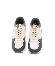 ROCCOBAROCCO METALLIC LOGO High-top two-tone leather sneakers white/black - Women’s shoes - 5
