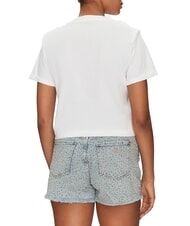 GUESS CN SS CROPPED Cotton T-Shirt purwhite - T-shirt - 2