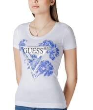 GUESS SS CN FLOWER Short-sleeved T-shirt purwhite - T-shirt - 3