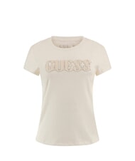 GUESS SS PONY HAIR R5 Cotton T-Shirt cremwhi - T-shirt - 4