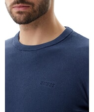 GUESS GARFIELD Cotton sweater cave blue - Men's Sweaters - 3