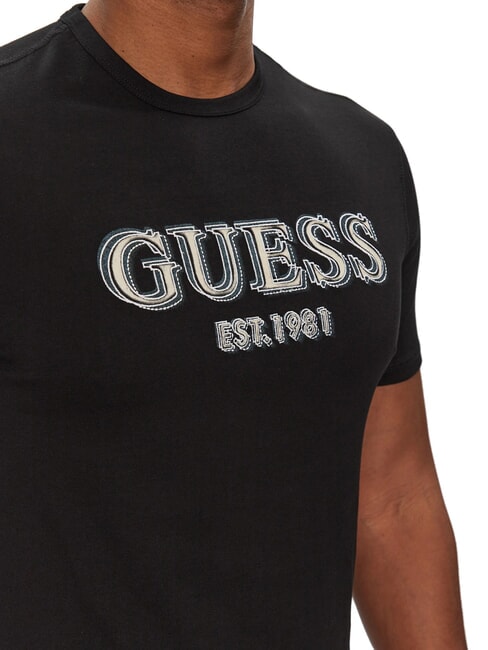 SS CN LOGO Cotton T-Shirt jetbla - T-shirt