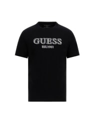 GUESS SS CN LOGO Cotton T-Shirt jetbla - T-shirt - 4