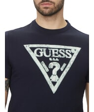 GUESS SS CN TRIANGLE Cotton T-Shirt smartblue - T-shirt - 3
