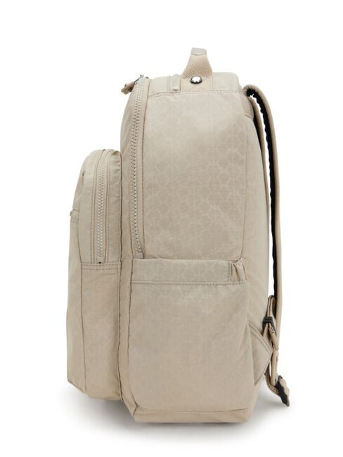 SEOUL L 15 "laptop backpack signature beige embossed - Backpacks & School and Leisure