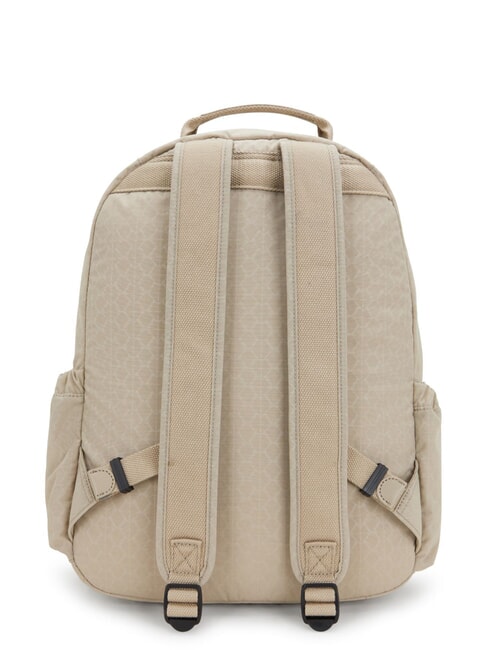 SEOUL L 15 "laptop backpack signature beige embossed - Backpacks & School and Leisure