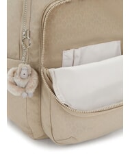 KIPLING SEOUL L 15 "laptop backpack signature beige embossed - Backpacks & School and Leisure - 5