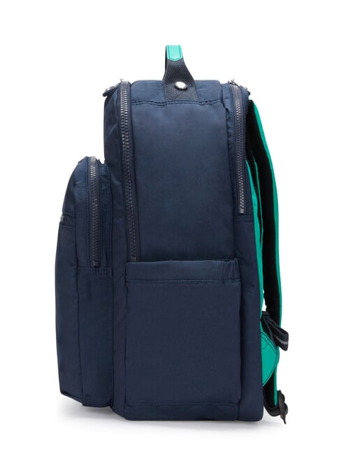 SEOUL Backpack with 15" laptop pocket blue green block - Backpacks & School and Leisure