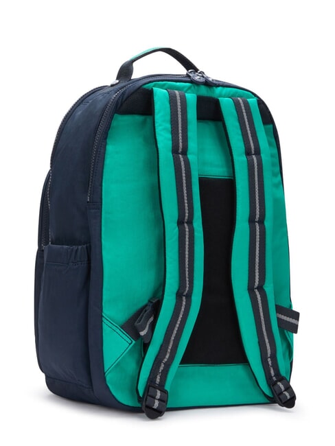 SEOUL Backpack with 15" laptop pocket blue green block - Backpacks & School and Leisure