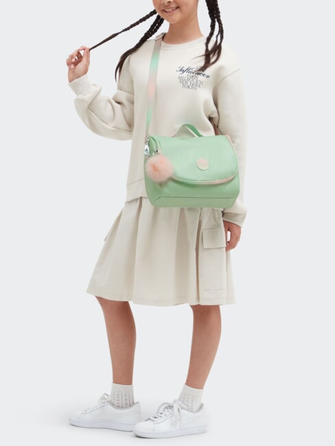NEW KICHIROU Lunch bag with shoulder strap soft green metallic - Kids bags and accessories