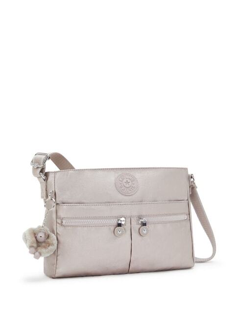 NEW ANGIE Multi-pocket shoulder bag metalglow - Women’s Bags