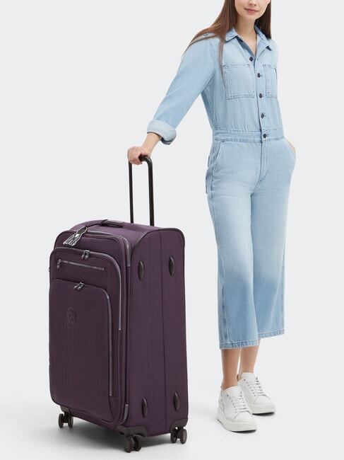 NEW YOURI SPIN L Large size trolley ultimate plum - Semi-rigid Trolley Cases