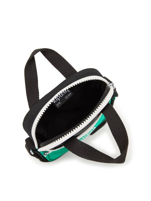 LEVY Micro bag for smartphones deep green black block - Women&rsquo;s Bags