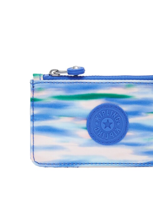 CAMILO Flat card holder with zip diluted blue - Women’s Wallets