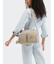 KIPLING COOL DEFEA Medium shoulder bag signature beige embossed - Women’s Bags - 6