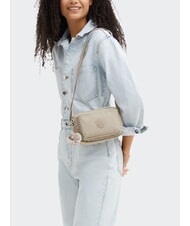 KIPLING ABANU S shoulder bag signature beige embossed - Women’s Bags - 5