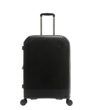 LESAC LIGHT POP 2 Set of 3 trolleys: cabin, medium and large expandable black - Trolley Set - 4