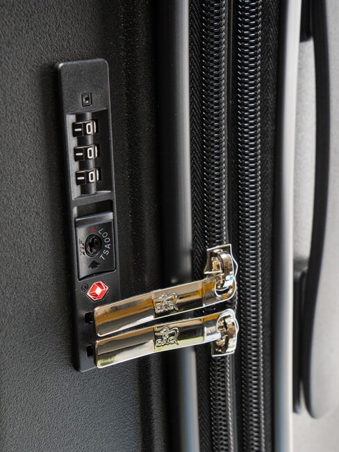 LIGHT POP 2 Set of 3 trolleys: cabin, medium and large expandable black - Trolley Set