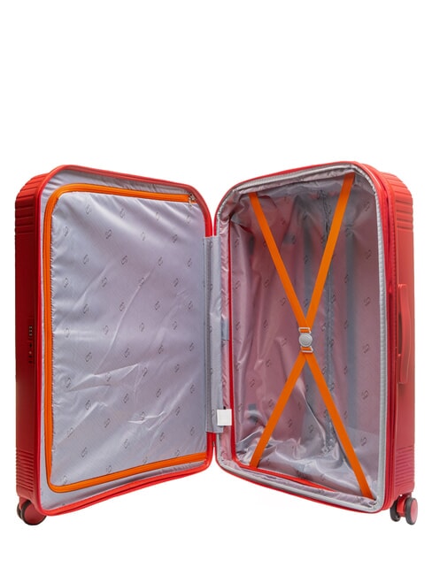 LIGHT POP 2 Large expandable trolley red jujube - Rigid Trolley Cases