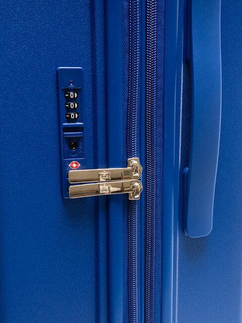 LIGHT POP 2 Large expandable trolley navy blue - Rigid Trolley Cases