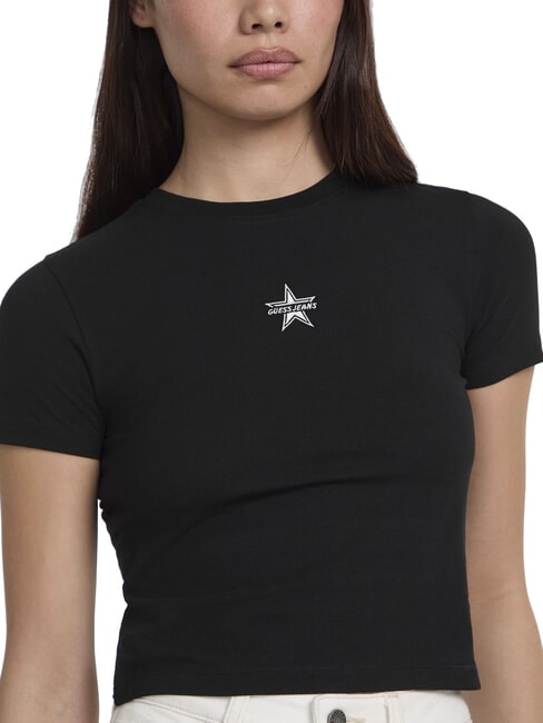 SS CN EMB STAR  T-shirt jetbla - T-shirt