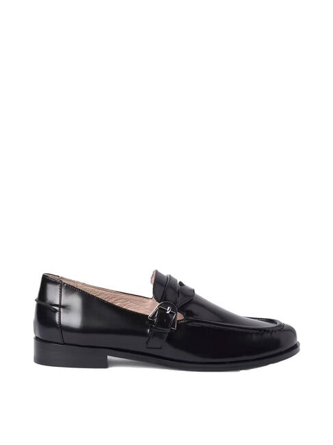 LORD SHINY  Leather moccasins Black - Women&rsquo;s shoes
