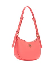PINKO HALF MOON BABY Leather shoulder bag coral. spiced-antique gold - Women’s Bags - 2