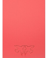 PINKO HALF MOON BABY Leather shoulder bag coral. spiced-antique gold - Women’s Bags - 5