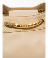 BORBONESE FILO  Shoulder bag, leather sand - Women’s Bags - 3
