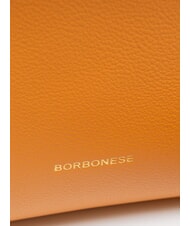 BORBONESE DEJEUNER Mini shoulder bag, in leather tangerines - Women’s Bags - 3