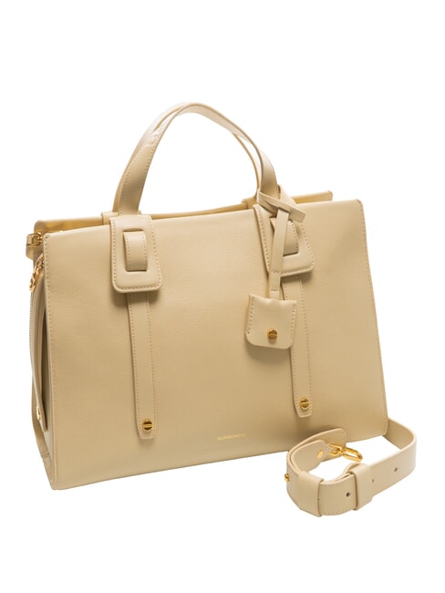 DEJEUNER  Handbag, with shoulder strap, in leather sand - Women’s Bags