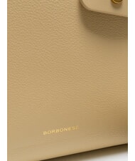 BORBONESE DEJEUNER  Handbag, with shoulder strap, in leather sand - Women’s Bags - 3