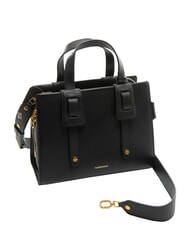 BORBONESE DEJEUNER Small Handbag, with shoulder strap, in leather Black - Women’s Bags - 2