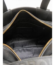 BORBONESE DEJEUNER Small Handbag, with shoulder strap, in leather Black - Women’s Bags - 5